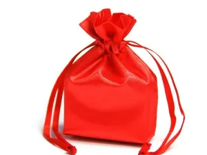 5x7 Red Elegant Satin Bags - 12 pcs