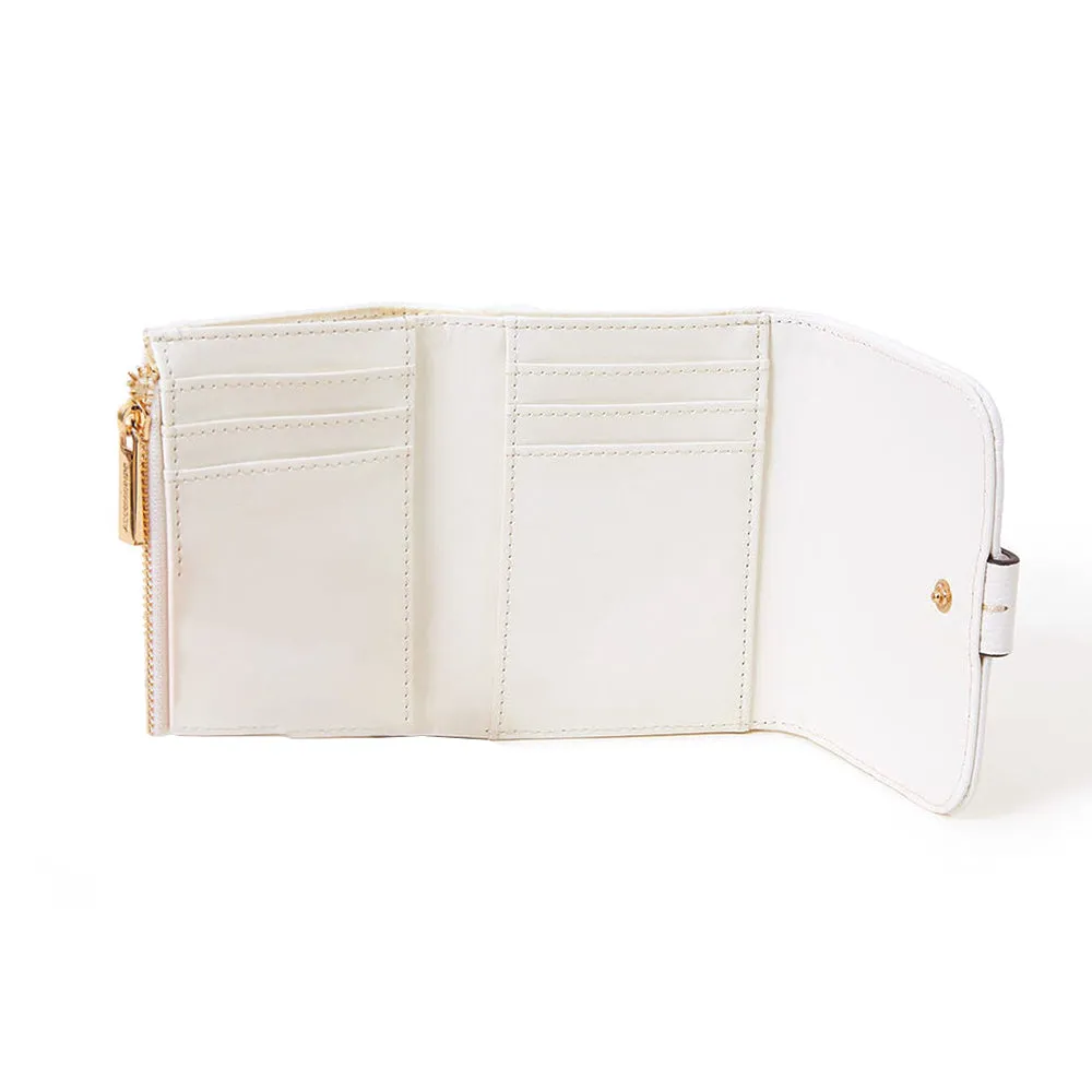 Accessorize London White Small Raffia Purse