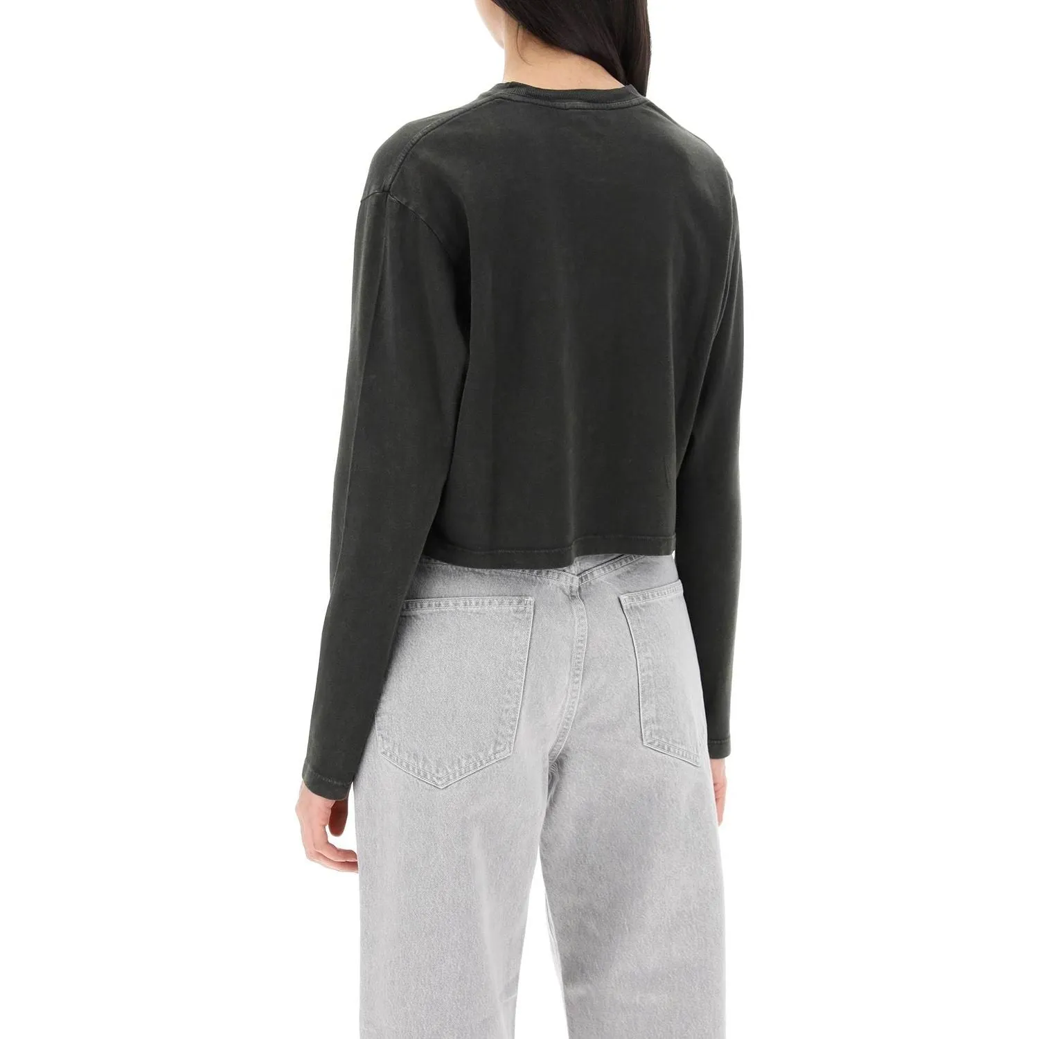 Agolde cropped long-sleeved mason t