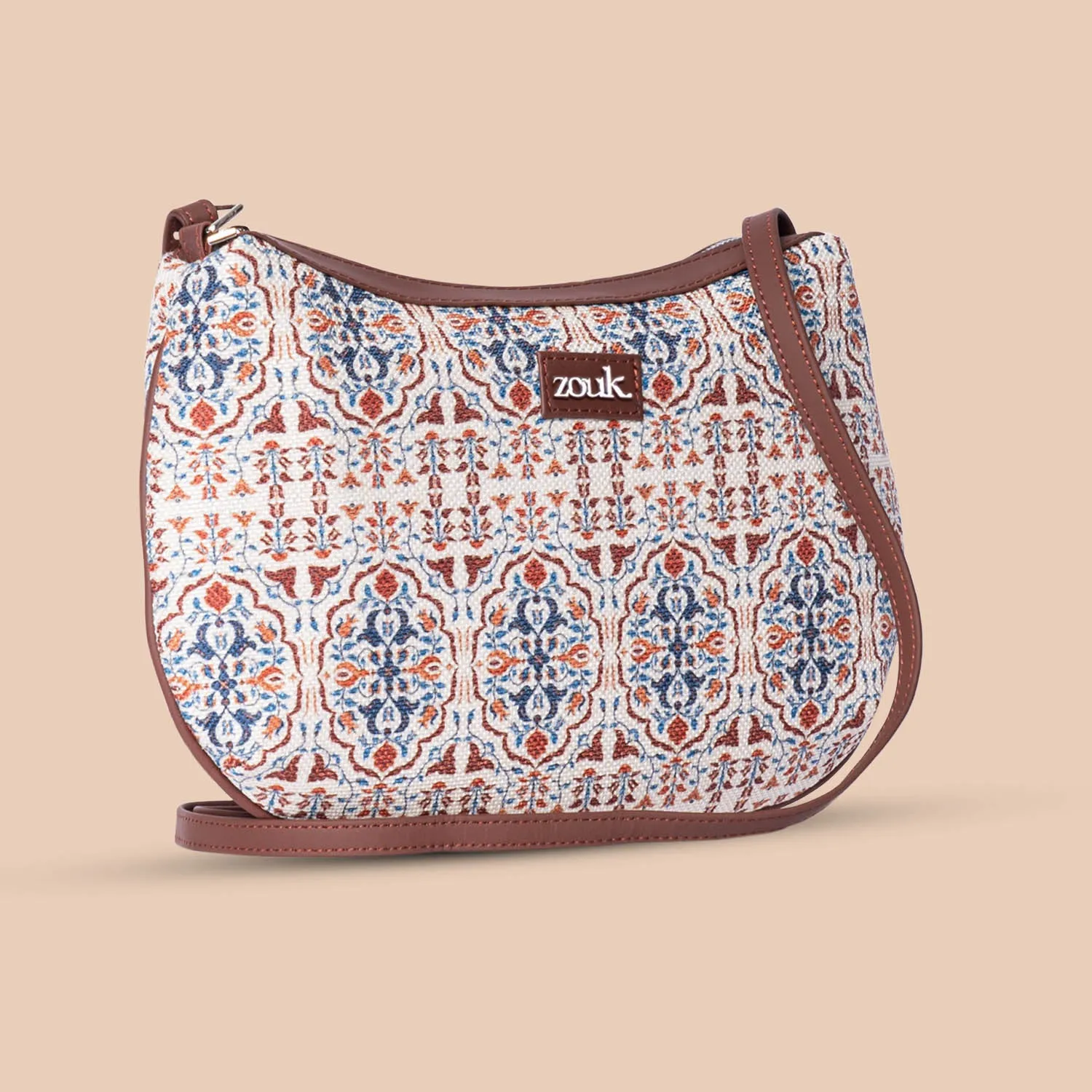 Agra Floral Structured Shoulder Bag