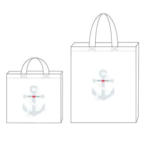 Anchor Personalized Tote Bag Mini Tote with Gussets Red