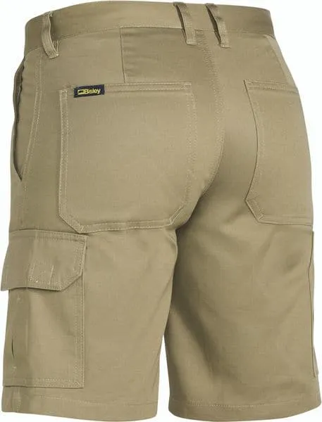 Bisley Women's - Drill Light Weight Utility Short - Khaki (BSHL1999)