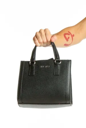 Black Structured Mini Crossbody Bag