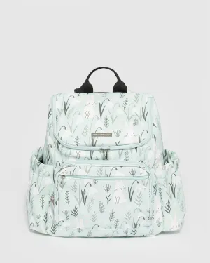 Bunny Print Blue Baby Bag Backpack