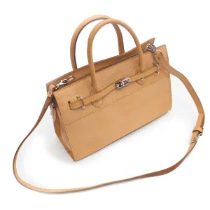 Camel genuine leather Porteña purse