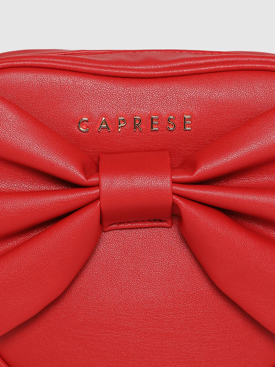 Caprese Emily In Paris Heart Shape With Bow Sling Bag Red