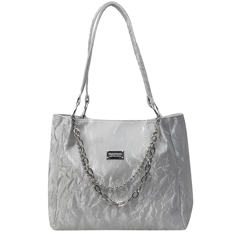 Chain Accent Elegant Tote Bag