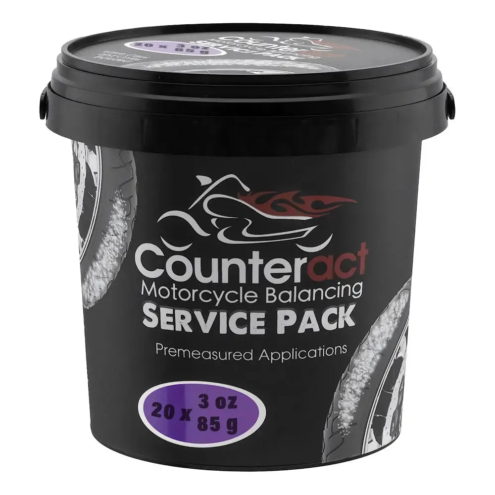 Counteract Motorcycle Balancing Bead Bucket w/ 20 x Bags, Cores, Caps