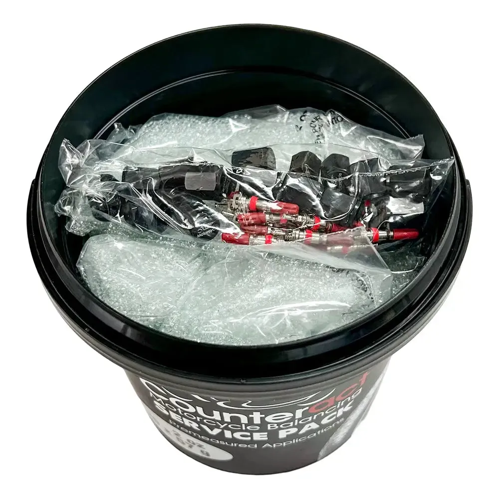 Counteract Motorcycle Balancing Bead Bucket w/ 20 x Bags, Cores, Caps