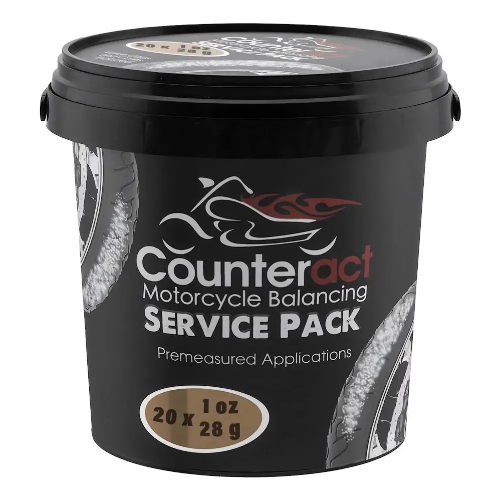 Counteract Motorcycle Balancing Bead Bucket w/ 20 x Bags, Cores, Caps