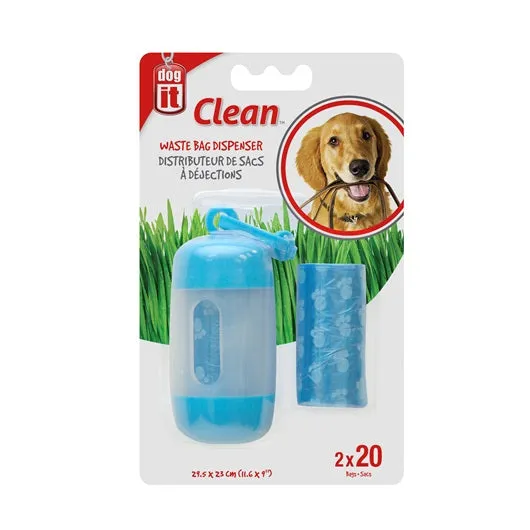 DogIt Waste Bag Dispenser 2 Rolls Blue