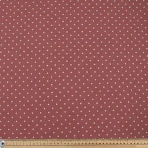 Dusty Rose Natural Medium Dots Cotton Canvas Print