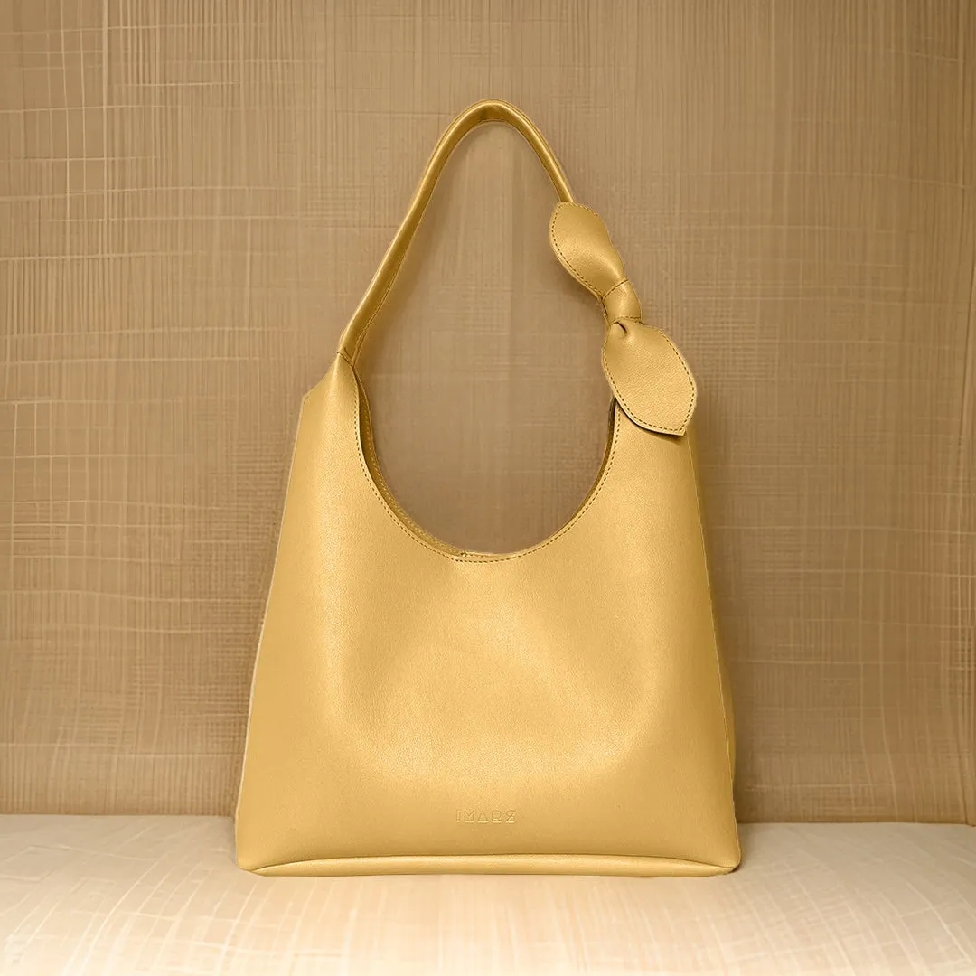 Elegant Shoulder Hobo Yellow Bag For Women & Girls