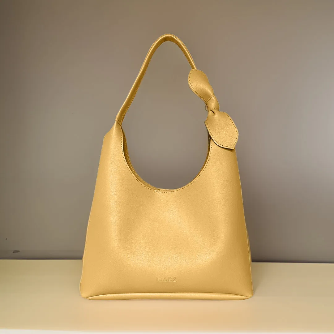 Elegant Shoulder Hobo Yellow Bag For Women & Girls