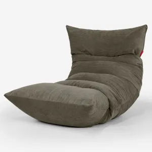 Eva Lounger Bean Bag - Needlecord Olive