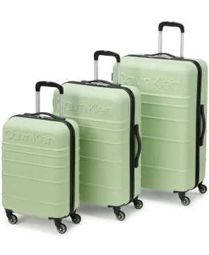 fillmore 3-Piece Calvin Klein Hard Side Suitcase Set Green