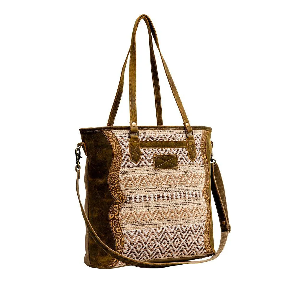 Floret Tweed Western Tote Shoulder Bag