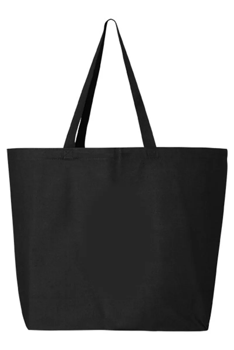 Game Day Bows Canvas Jumbo Tote