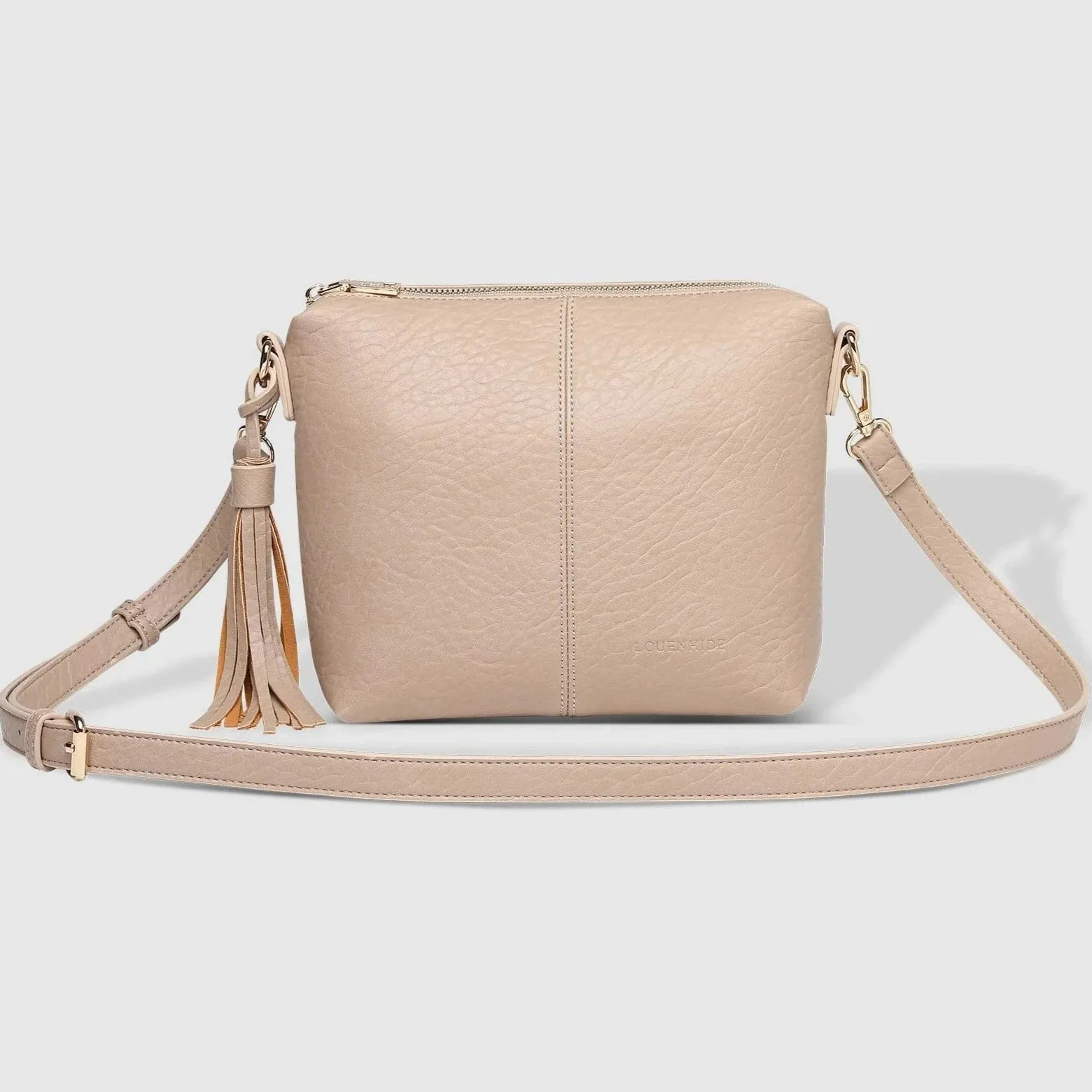 Kasey Textured Crossbody Bag with Logo Strap