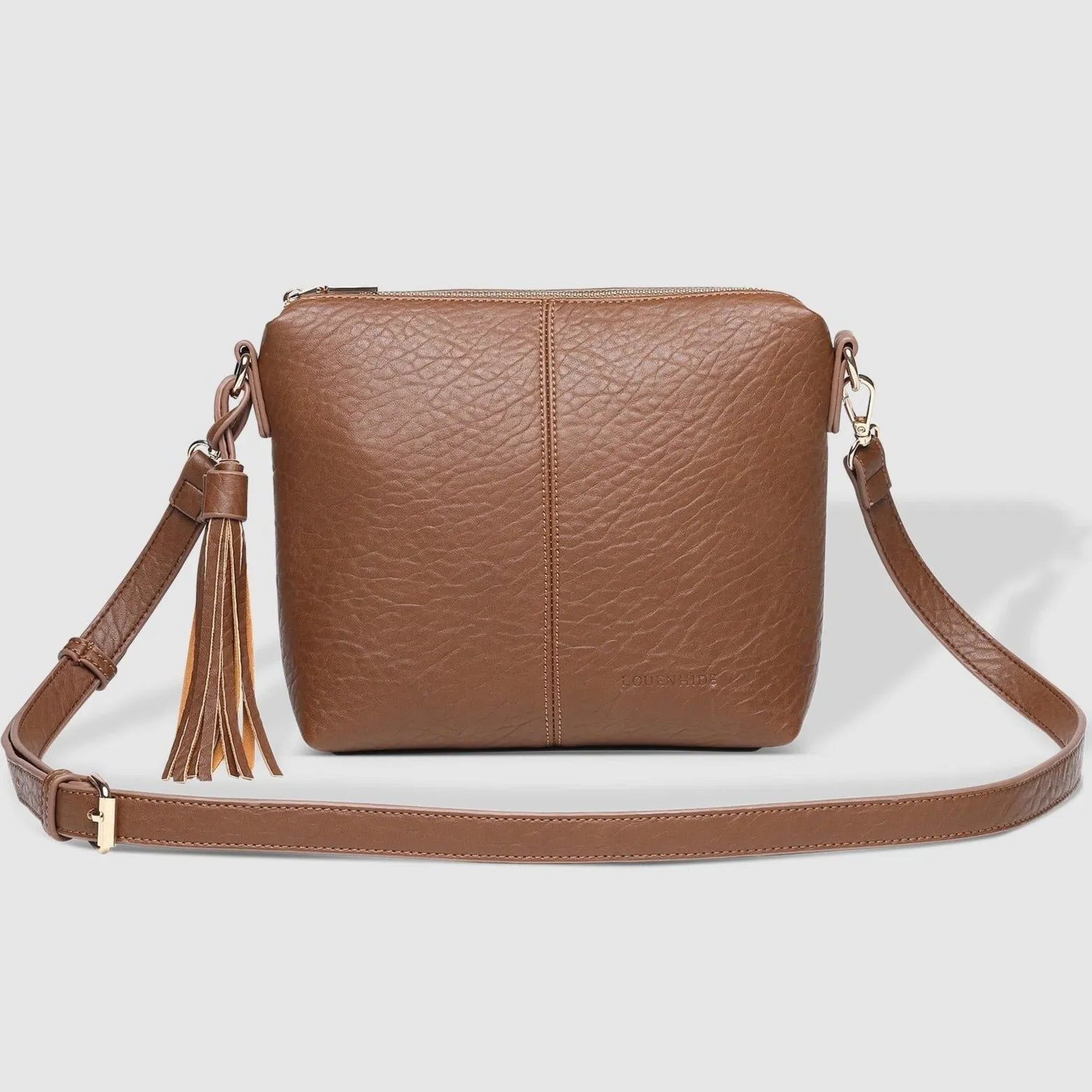 Kasey Textured Crossbody Bag with Logo Strap