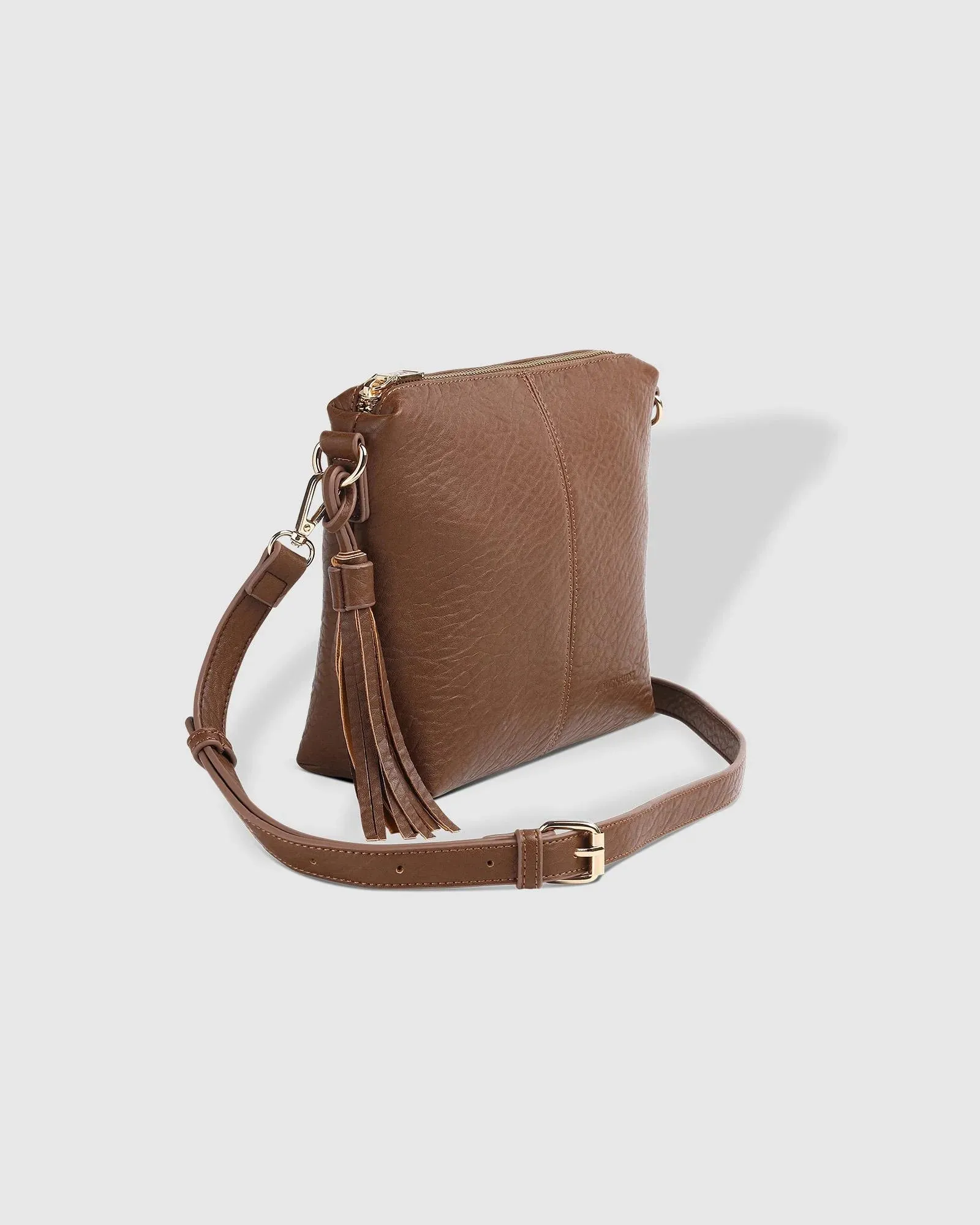 Kasey Textured Crossbody Bag with Logo Strap