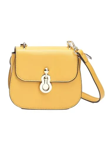 Label RITU KUMAR Mustard Structured Sling Bag