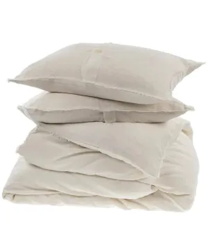 LINA LINEN DUVET SET, IVORY