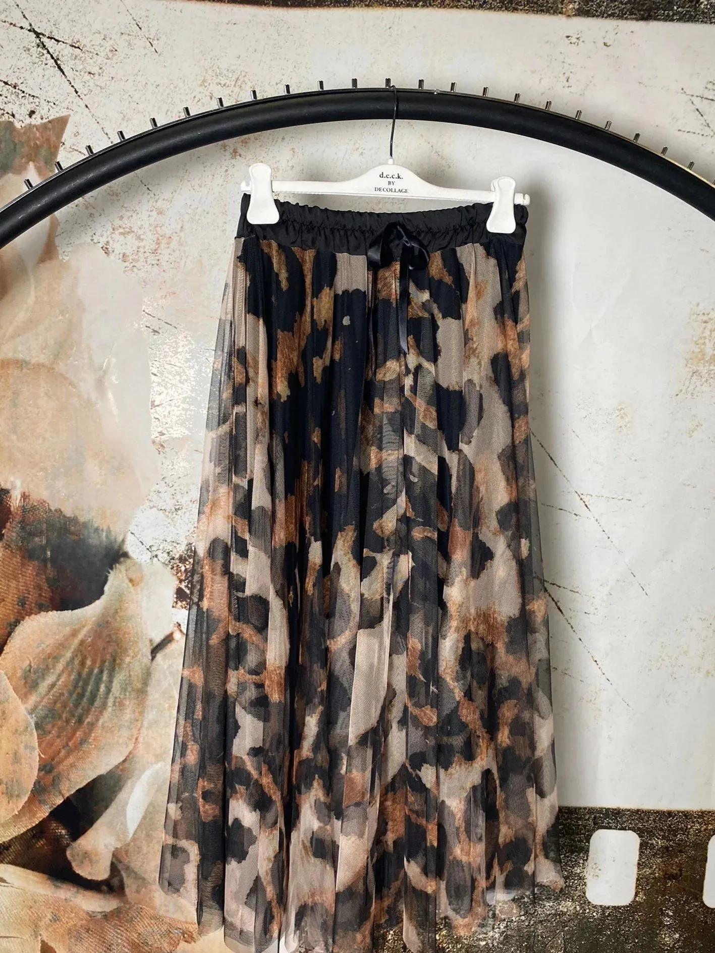 Long Leopard Print Skirt