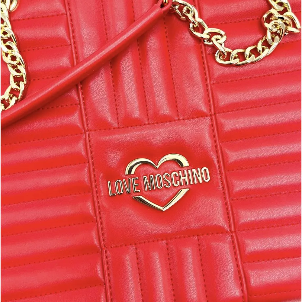 Love Moschino Chic Quilted Shopper Tote in Pink