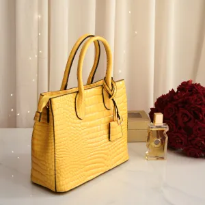 Luxe Croco Bag Yellow