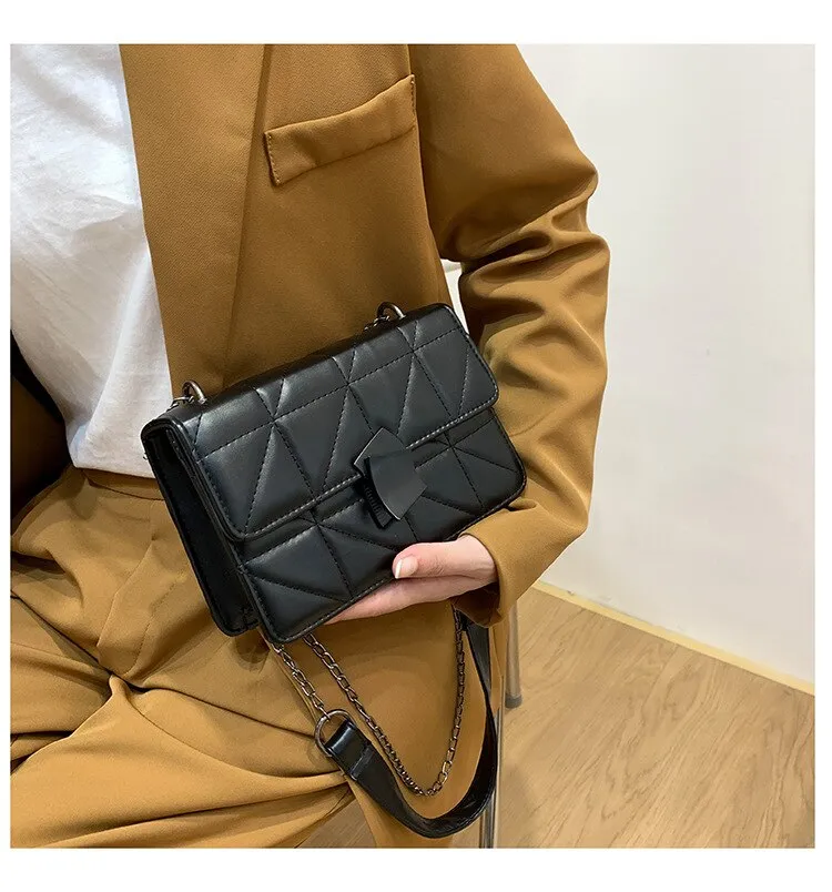 Luxury Handbags Women Rhombic Crossbody Bags Chain Small Messenger Bag