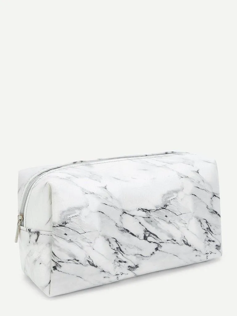 Marble Pattern Makeup Bag