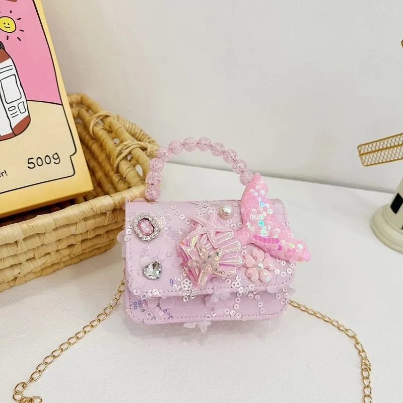 New Children's Bag Stylish Princess Accessories Handbag Girl's  Crossbody Bag Cute Girl's Shoulder Bag