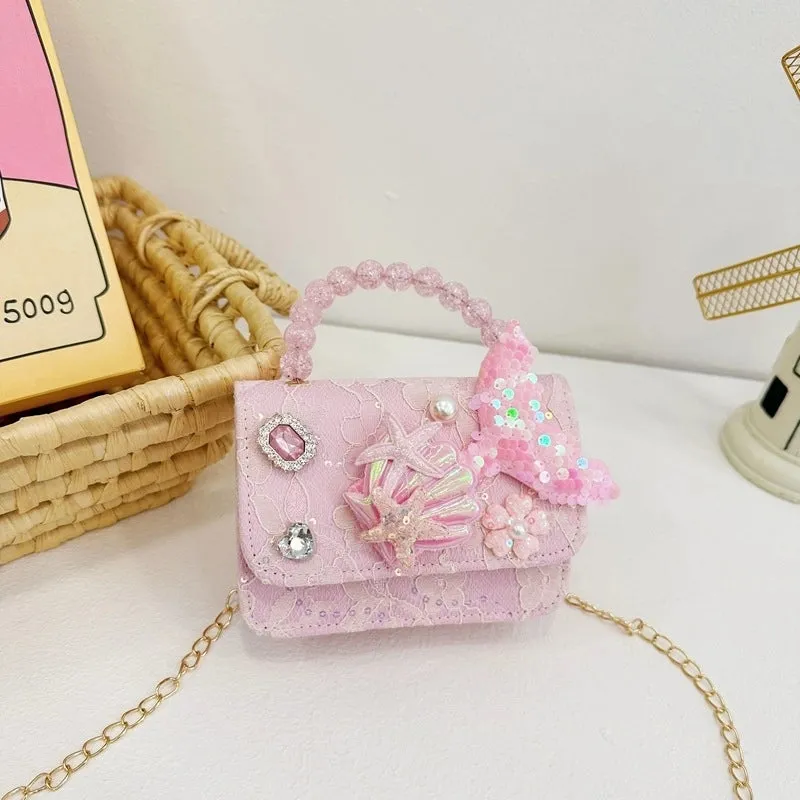 New Children's Bag Stylish Princess Accessories Handbag Girl's  Crossbody Bag Cute Girl's Shoulder Bag