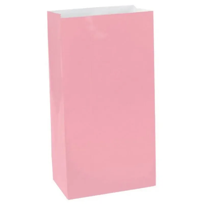 New Pink Party Bags 13cm x 25cm - 12 Pkt