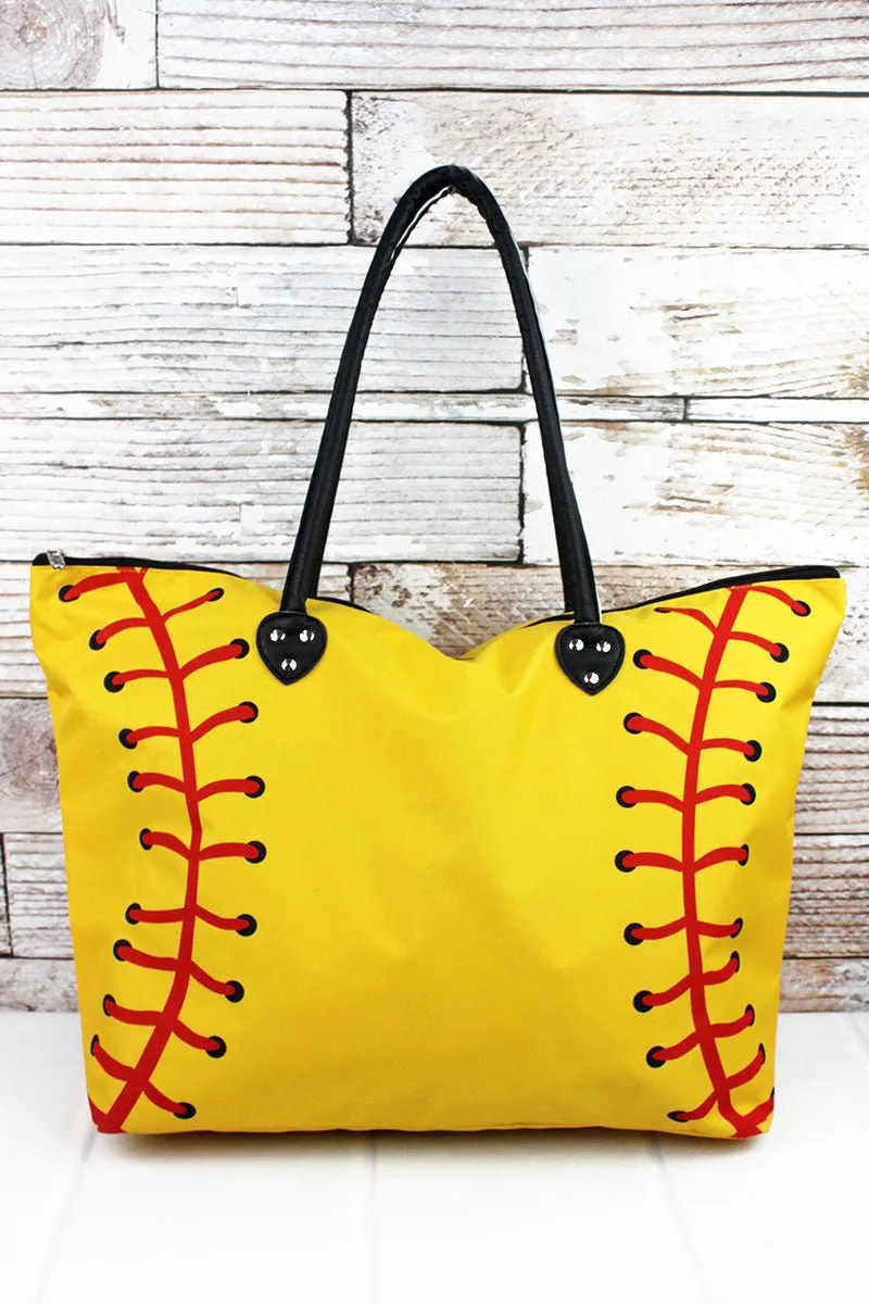 NGIL Softball Laces Large Shoulder Tote