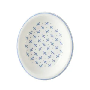 Oval Soap Dish Blue Sprig