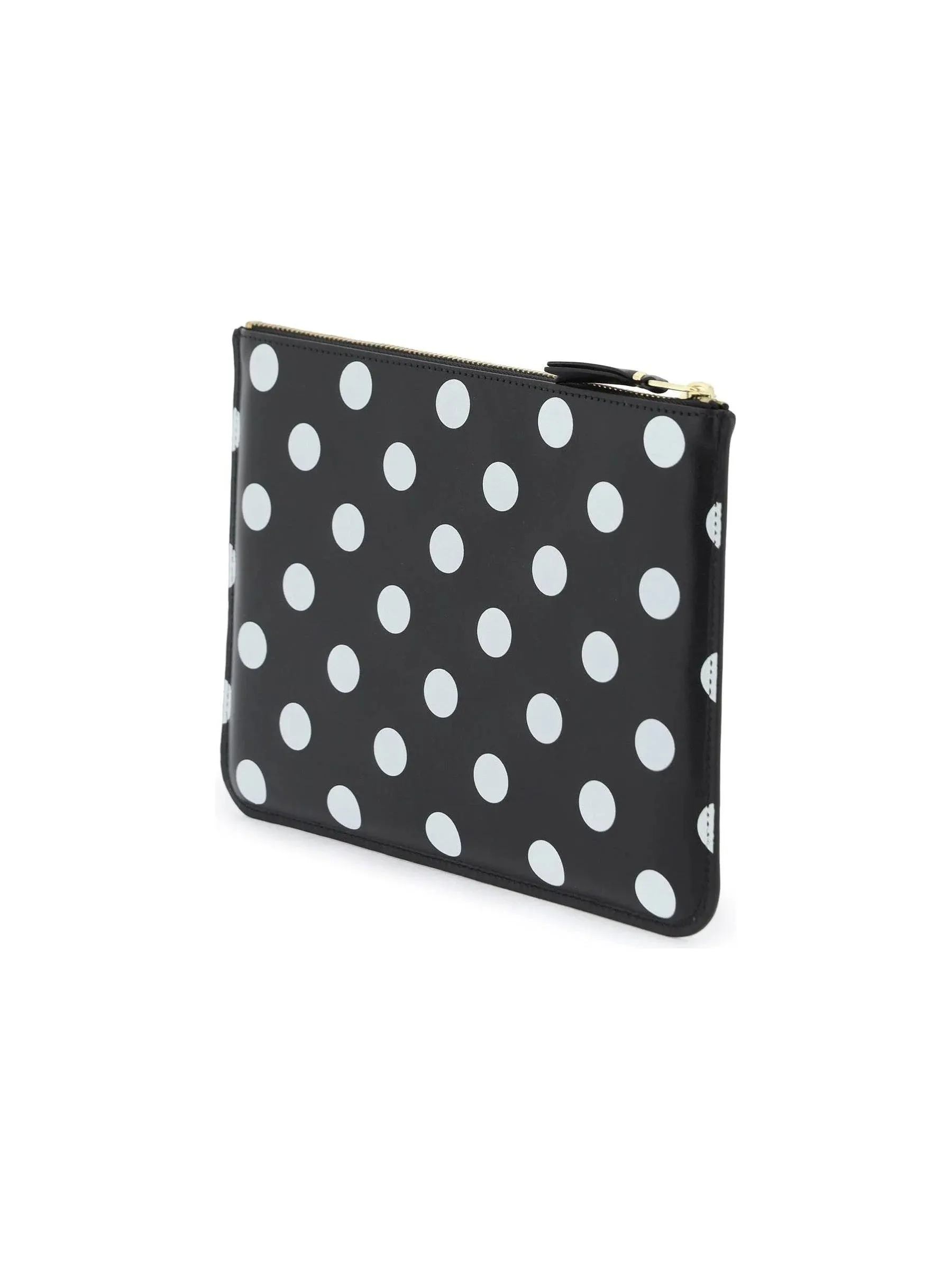 Polka Dots Leather Pouch