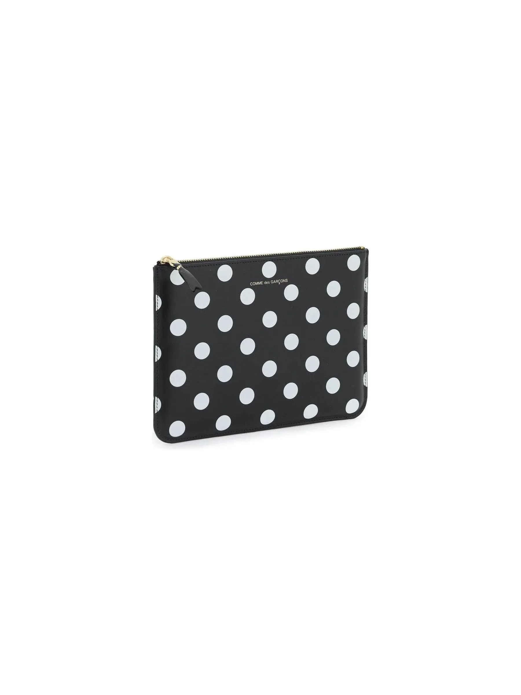 Polka Dots Leather Pouch