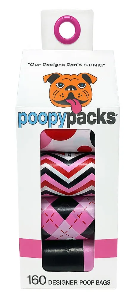 Poopy Packs 8 Rolls Dog Poop Bags