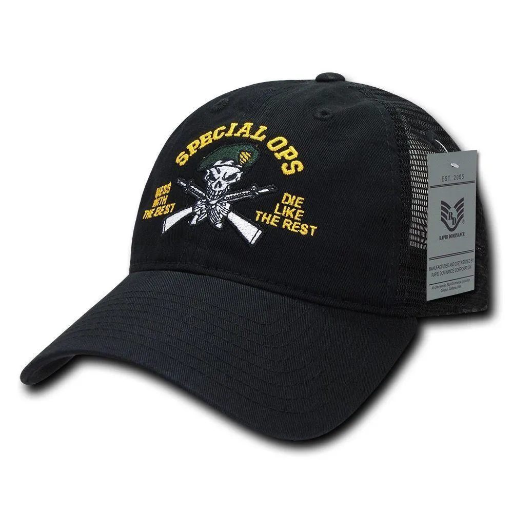 Rapid Dominance Law Enforcement Relaxed Trucker Cotton Low Crown Caps Hats