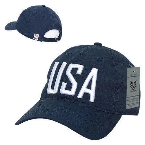 Rapid Dominance Relaxed 6 Panel Ripstop USA Flag Dad Hats Caps