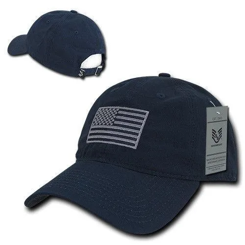 Rapid Dominance Relaxed 6 Panel Ripstop USA Flag Dad Hats Caps