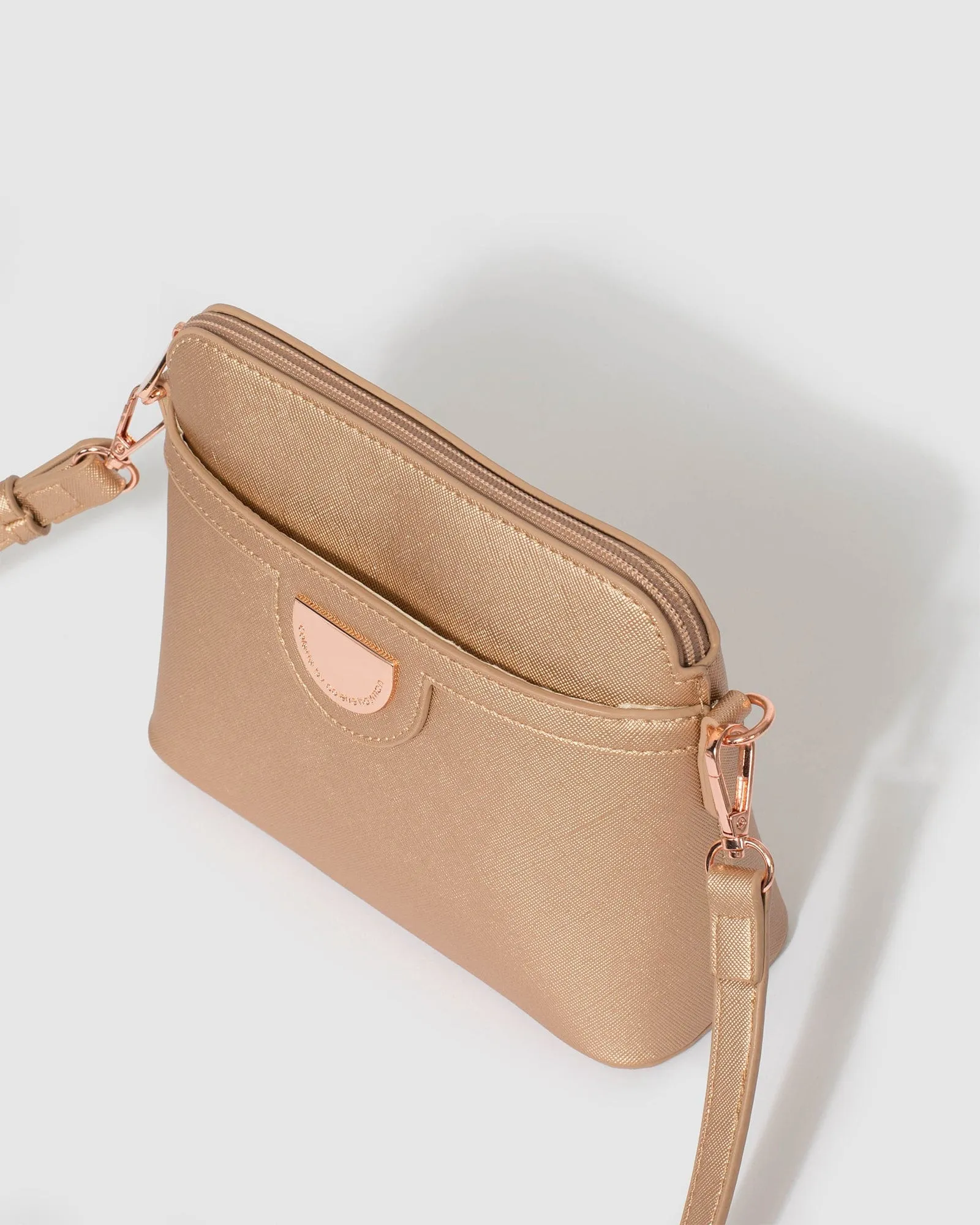 Rose Gold Karen Plate Crossbody Bag