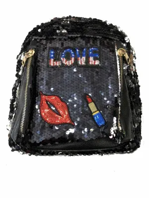 Sequin Love Back Pack