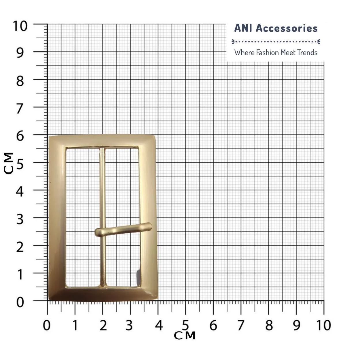 Shiny Gold Alloy Classic Design Prong Buckle