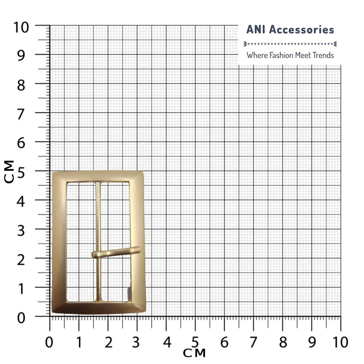 Shiny Gold Alloy Classic Design Prong Buckle