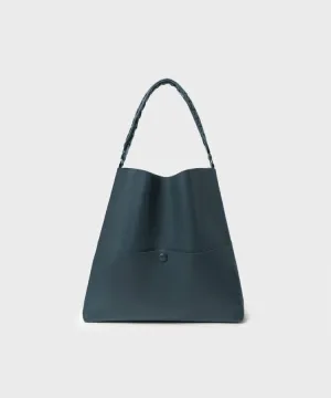 Slim M Stitch Tote Grained Leather Pine