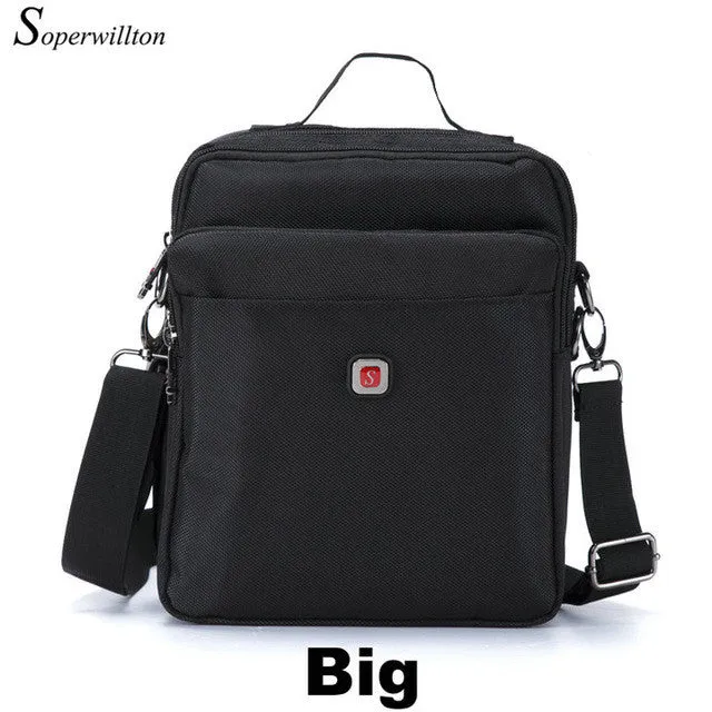 Soperwillton Brand Men's Bag Messenger Bags Wateproof High Quality Oxford 1680D Zipper Bag Crossbody For Male #1052