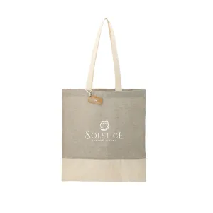 Split Recycled Cotton Twill Convention Tote : MOQ 150 - $3.49